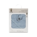Hooded Towel with Embroidery 90x90 cm SOFT BLUE /package/